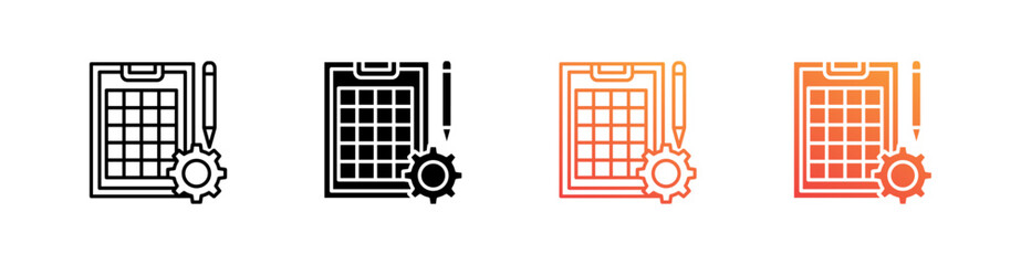 Clipboard Multiple Style Icon Set Collection 