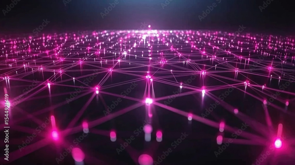 Aufkleber visualizing data connections abstract network patterns in digital environment futuristic perspective