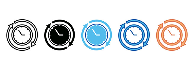 Real Time Icon Set Multiple Style Collection