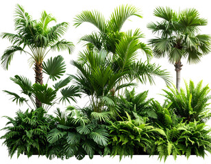 palm tree isolated on white