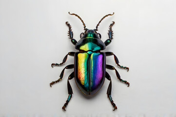 Iridescent Beetle Stunning Close-Up of a Jewel-toned Insect
