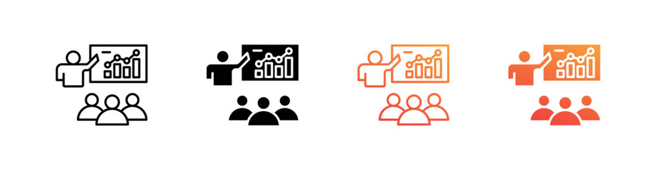 Instructor Multiple Style Icon Set Collection 