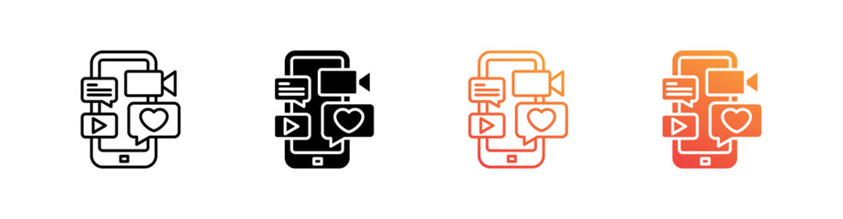 Social Media Multiple Style Icon Set Collection 