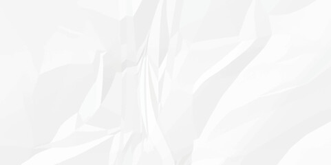 White crumpled and creased paper abstract texture background. panorama grunge wrinkly paper texture background, crumpled pattern texture.3d crumpled white paper texture.