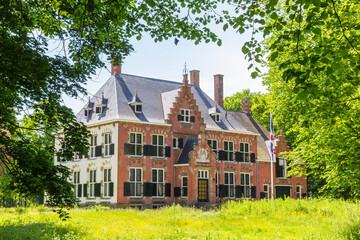Historic mansion Epemastate in Ysbrechtum, Friesland, Netherlands