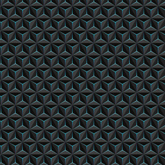 Abstract seamless luxury dark black and blue geometric pattern background