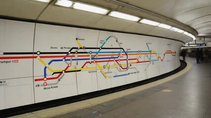 Subway map in the subway.
