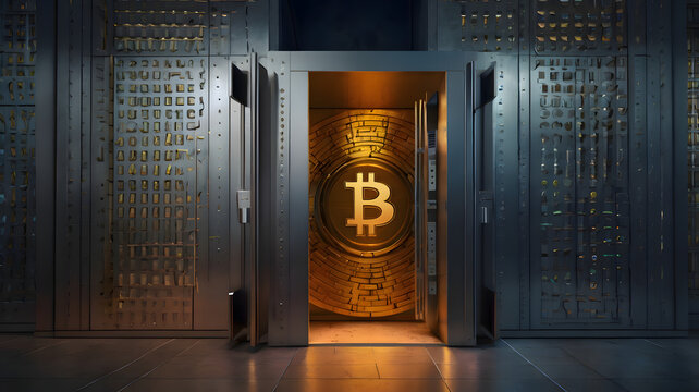 splitscreen concept of traditional bank vault