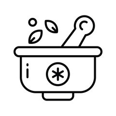 Grab this outline style icon representing homeopathy remedy