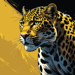 High detail and realistic vector leopard image
