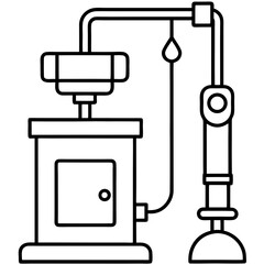 Anesthesia Machine line art vector