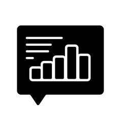 Black and white bar chart silhouette icon, business data progress control