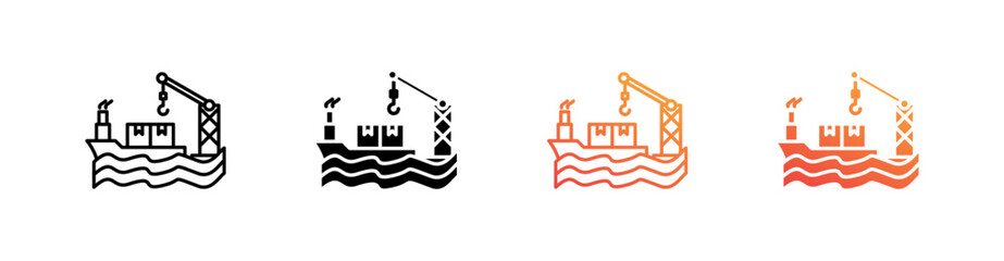 Port Multiple Style Icon Set Collection 