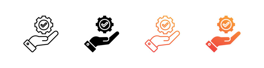 Service Multiple Style Icon Set Collection 