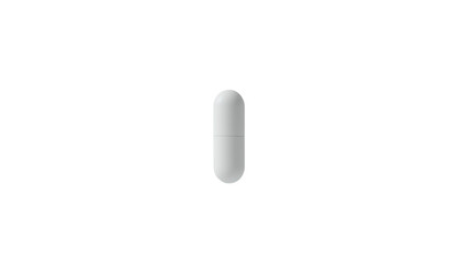 White Pills Floating in the Air Isolated on Transparent Background – Medical Pharmacy Concept