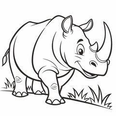 Rhino Profile Icon in Minimalist Style