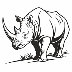 Rhino with Big Horn Icon