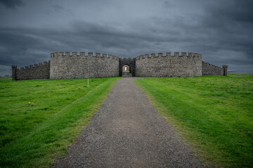 Mussenden Temple and Downhill Demesne on a Cloudy Day – Northern Ireland Landmark