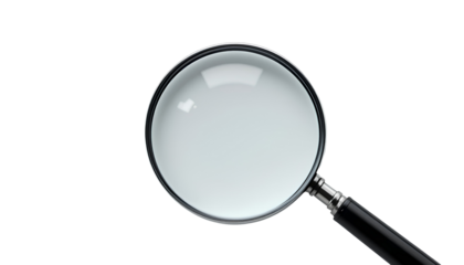 Magnifying Glass Isolated on Transparent Background – Classic Zoom Tool Icon