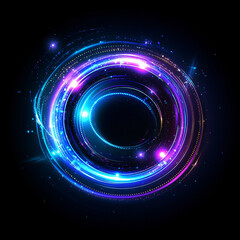 light glow effect on black background