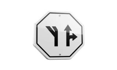 Road sign indicating a merge ahead, providing clear guidance and a symbol of safe navigation for all drivers on the road.