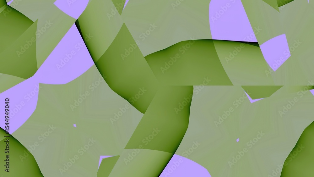 Aufkleber abstract background featuring overlapping green shapes on a light purple backdrop design element art