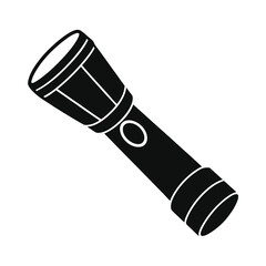 Black and White Flashlight Vector Illustration