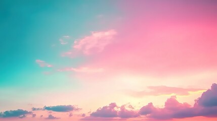 Vibrant sunset sky with swirling clouds. Fiery hues blending in gradient, abstract natural backdrop