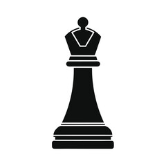 Black and White Chess Queen Piece