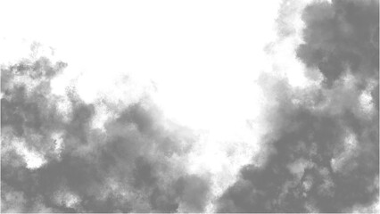 Dense Billowing Smoke Plumes: Heavy, dark clouds of smoke or fog, creating an atmospheric and dramatic effect, isolated with a transparent background.   © STOCK CART