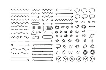 Hand Drawn Doodle Vector Set for Planners and Design