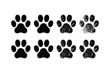 Paw Prints Vector Set Clean and Grunge Design Collection
