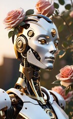 Blossom Android: High-Tech Fashion in a Lush Garden
