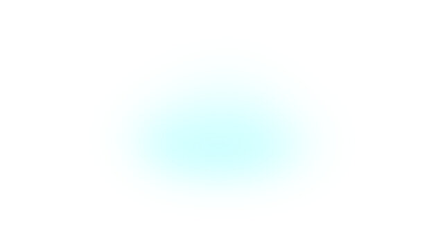 Transparent background: Soft Aqua Blue Glow - Luminous, Gentle Aura, Ambient Light Effect

