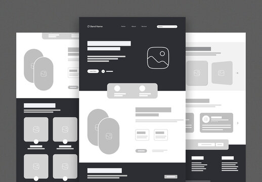 Professional Business Wireframe Design Template for Web