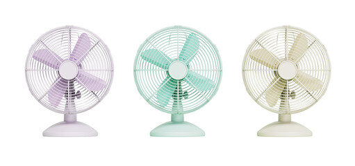 Obraz premium 파스텔 색상 소형 책상 선풍기 Pastel colored Mini Desk Electric Fan