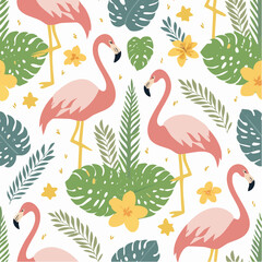 Flamingo Seamless Pattern