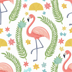 Flamingo Seamless Pattern