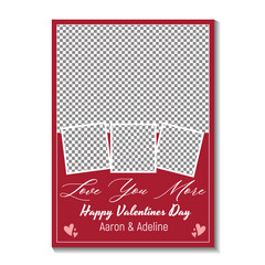 Modern Happy Valentine's Day Red Photo love card Valentine's Day card
