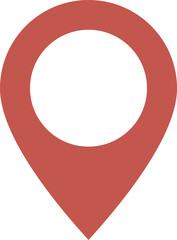 イラスト素材：マップのピン　ベクター　赤　オレンジ　red pin point. pin location icons.