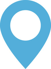 イラスト素材：マップのピン　ベクター　青　水色　red pin point. pin location icons.