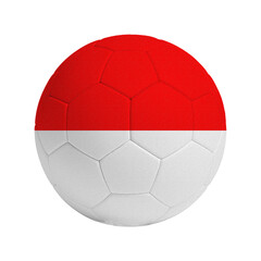 Fototapeta premium Soccer ball with flag of Indonesia