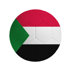 Fototapeta premium Soccer ball with flag of Sudan