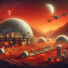 Colony on sky with glo