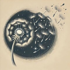 Dandelion Seeds Floating Away Show a dandelion bei