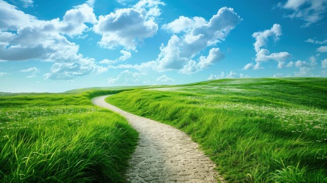 Green path leading into future stock photo --ar 16:9 --raw --v 6 Job ID: 91f90e7b-4e24-42e6-9fa4-d06ffa5d44ed