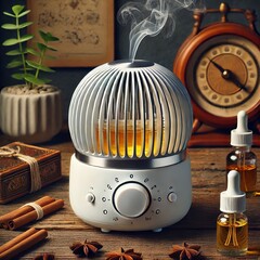 Device that disperses aromatic oils into the air