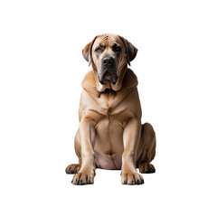 Obraz premium Majestic Boerboel Dog Sitting on Transparent Background
