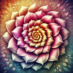 Flower Spiral A spiral forming the center of a flo