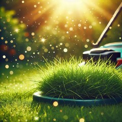 Freshly Cut Grass A lush green lawn the smell of f